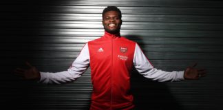 The new Arsenal signing Thomas Partey says he is relishing the challenge with the Gunners. Photograph: Stuart MacFarlane/Arsenal FC/Getty Images