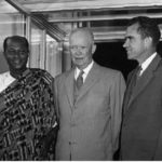 U.S. President Dwight Eisenhower apologized to Gbedemah (first from left)