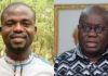Investigative Journalist, Manasseh Awuni Azure and President Nana Addo Dankwa Akufo-Addo