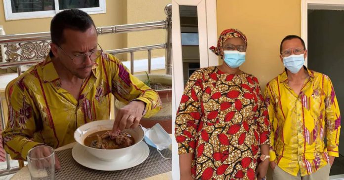 Australian High Commissioner causes stir after pictured eating fufu with left hand