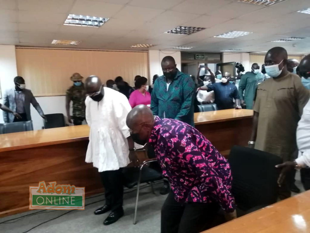 Akufo-Addo at the EC office to file nomination