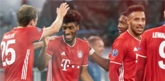 Kingsley Coman scored two and created another as Bayern Munich flexed their considerable muscle to defeat Atletico Madrid in the UEFA Champions League. - © Peter Schatz/Peter Schatz / Pool