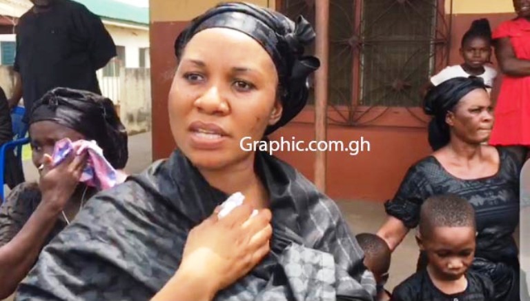 Second wife of late Mfantseman MP storms one-week observance, cries over neglect [Photo] 2