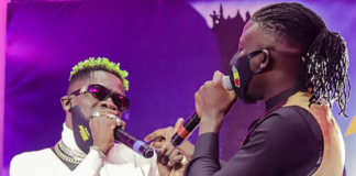 Shatta Wale and Stonebwoy during Asaase Sound Clash | Photo taken by Rob Photography