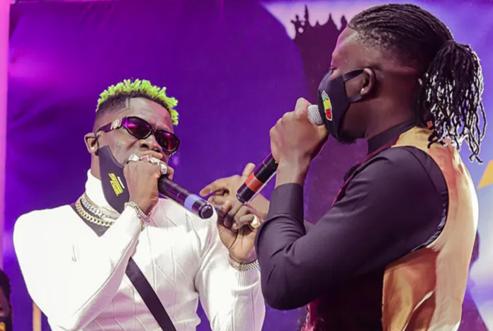 Shatta Wale and Stonebwoy during Asaase Sound Clash | Photo taken by Rob Photography