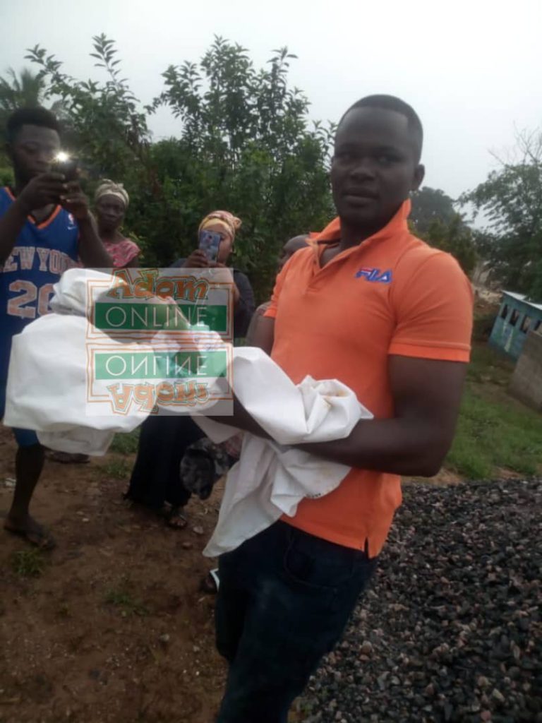 A Day Old Baby Rescued At A Roadside At Assin Edubease. 54