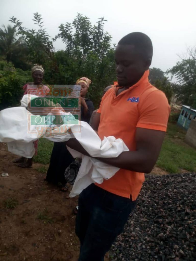 A Day Old Baby Rescued At A Roadside At Assin Edubease. 55