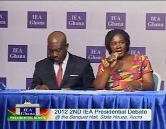 jane naana opoku agyemang and oppong nkrumah at IEA debate