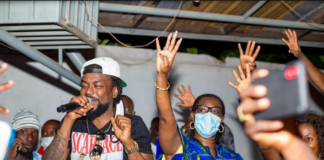 Samini joins Ursula Owusu to campaign in Dansoman