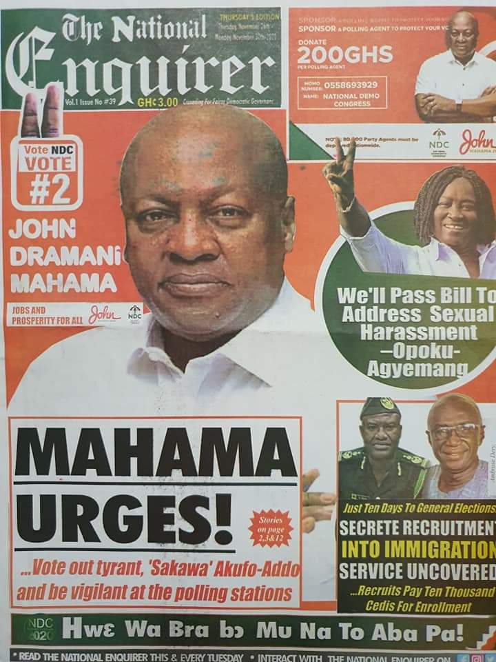 Newspaper Headlines: Thursday, November 26, 2020 2 127242700 10158604167456508 2581557887753472987 n