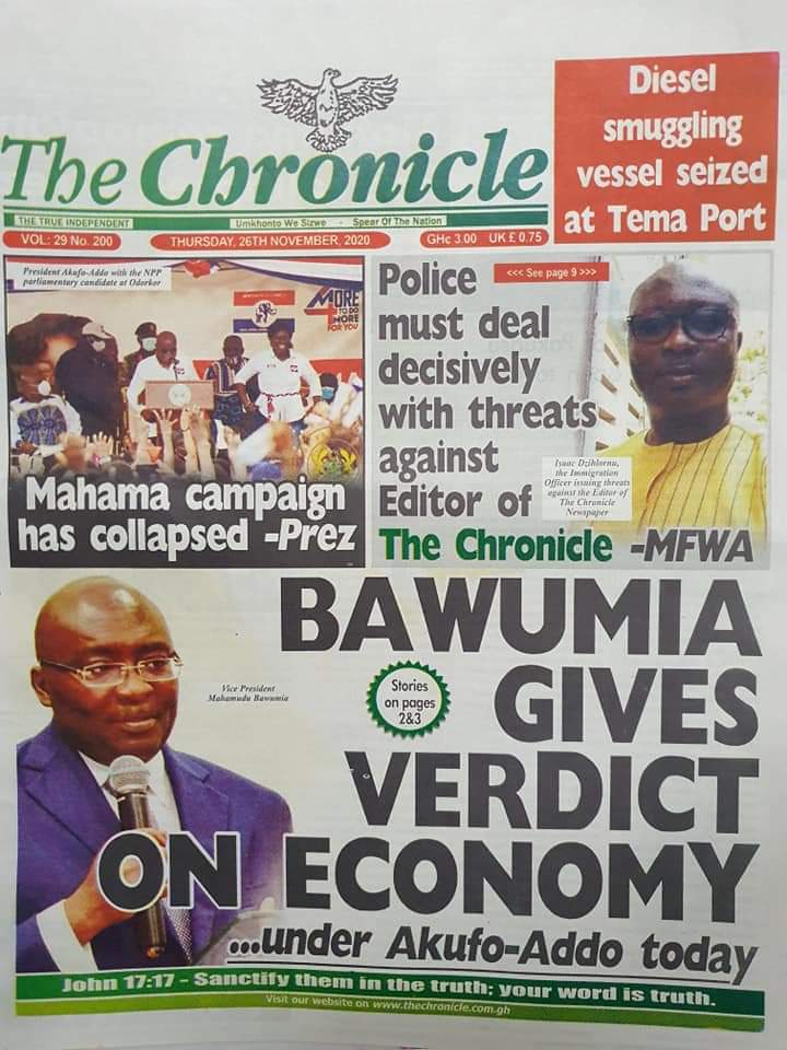 Newspaper Headlines: Thursday, November 26, 2020 8 127573629 10158604166611508 1518504865940969438 n 1