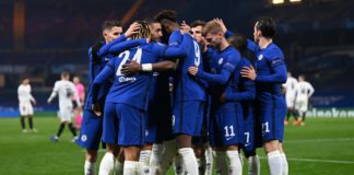 TAMMY ABRAHAM OF CHELSEA CELEBRATES AFTER SCORING HIS TEAM'S THIRD GOAL IMAGE CREDIT: GETTY IMAGES