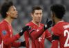 Bayern Munich's German midfielder Leroy Sane, Bayern Munich's Polish forward Robert Lewandowski and Bayern Munich's French forward Kingsley Coman Image credit: Getty Images