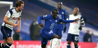 N'Golo Kante of Chelsea during the Premier League match between Chelsea and Tottenham Hotspur at Stamford Bridge on November 29, 2020 in London, United Kingdom Image credit: Getty Images