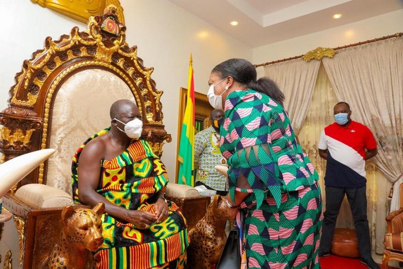 First Lady Rebecca Akufo-Addo at Manhyia palace