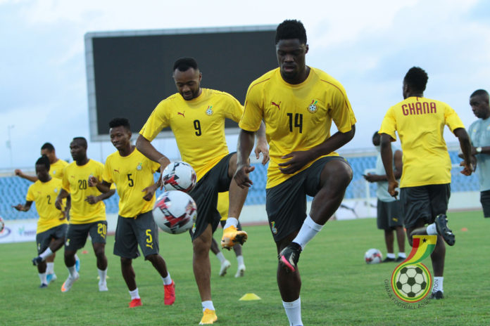 Black Stars players training