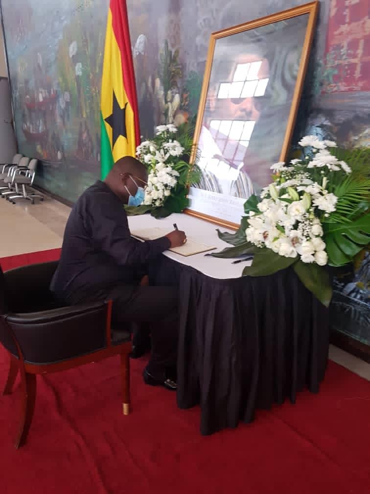 Rawlings: What Sly Mensah said after signing book of condolence