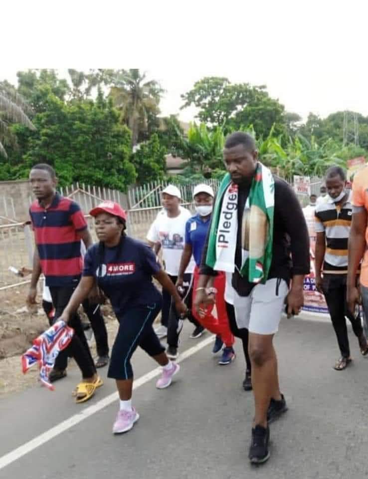 John Dumelo and Lydia Alhassan at peace walk