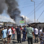 premix fuel outlet catches fire