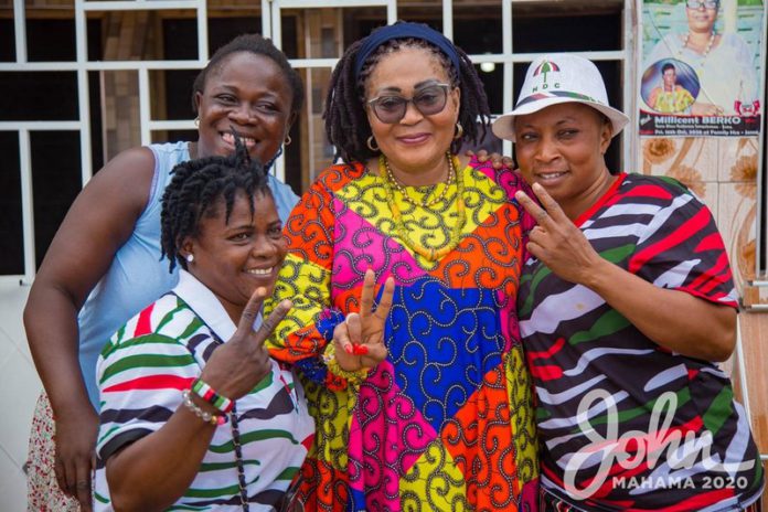 Lordina Mahama campaigns in Bono East Region