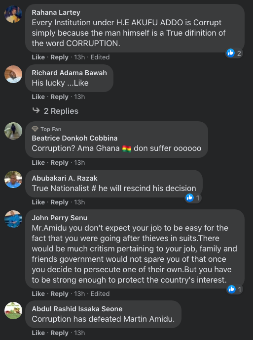 Check out reactions on social media after Special Prosecutor Martin Amidu resigned
