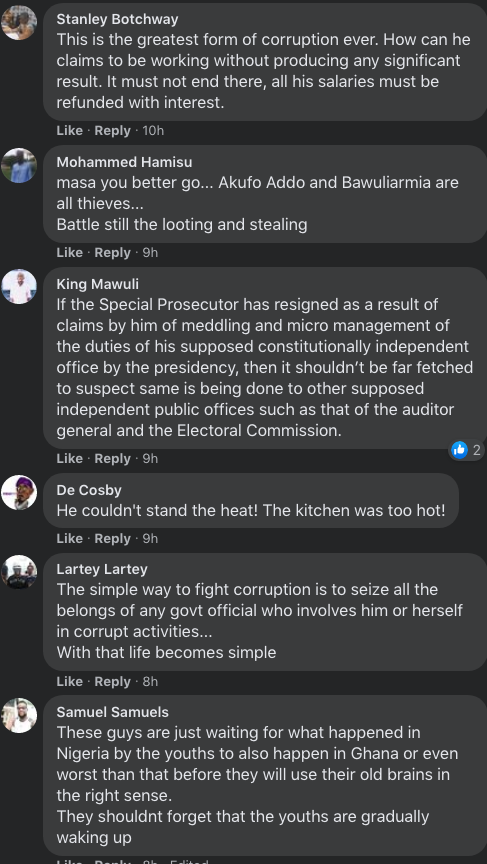 Check out reactions on social media after Special Prosecutor Martin Amidu resigned