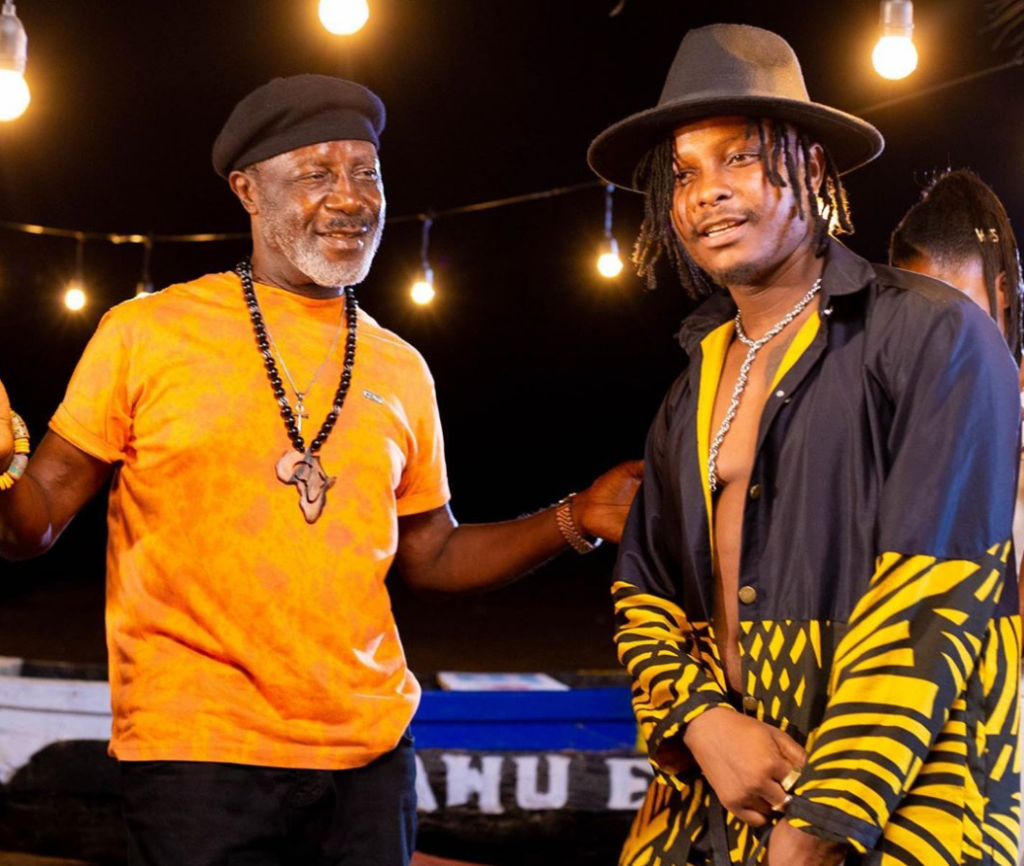 Kelvyn Boy shares photo of himself and music legend Gyedu-Blay Ambulley few days to the release of his Black Star music album