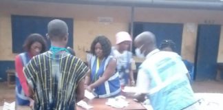 counting of ballots underway