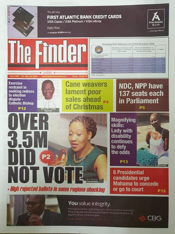 Newspaper Headlines: Friday, December 18, 2020 4 131911422 10158658925441508 4735316718530584213 n