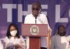 Akufo-Addo delivering a short speech at the thanksgiving ceremony