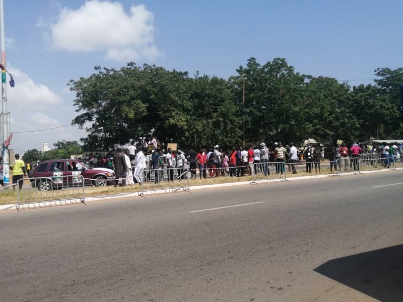 NDC supporters amassing at EC head office