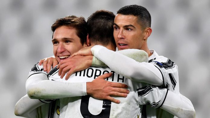 Juventus celebrate scoring against Dynamo Kiev Image credit: Getty Images