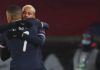 Paris Saint-Germain's Brazilian forward Neymar (R) celebrates with Paris Saint-Germain's French forward Kylian Mbappe after scoring his second goal during the UEFA Champions League group H football match between Paris Saint-Germain (PSG) and Istanbul Basa Image credit: Getty Images