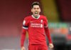 Liverpool's Brazilian midfielder Roberto Firmino celebrates scoring his team's second goal during the English Premier League football match between Liverpool and Tottenham Hotspur at Anfield in Liverpool, north west England on December 16, 2020. Image credit: Getty Images