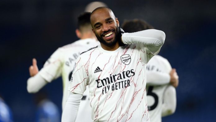 Alexandre Lacazette celebrates Image credit: Getty Images