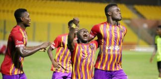 Hearts of Oak players celebrate