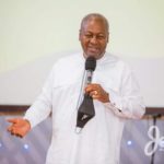 John Mahama at church