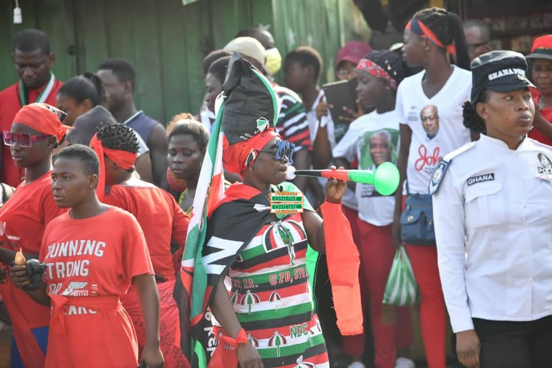 NDC protest on election results