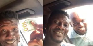 Asamoah Gyan and fan