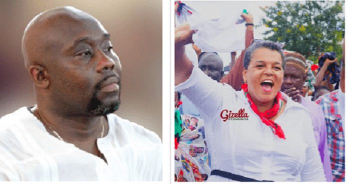 MP for Awutu Senya West constituency, Nenyi George Andah and Gizella Tetteh–Agbotui