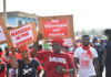 NDC protest on election results