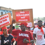 NDC protest on election results
