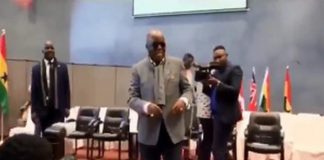 President Nana Addo Dankwa Akufo-Addo dancing at the event