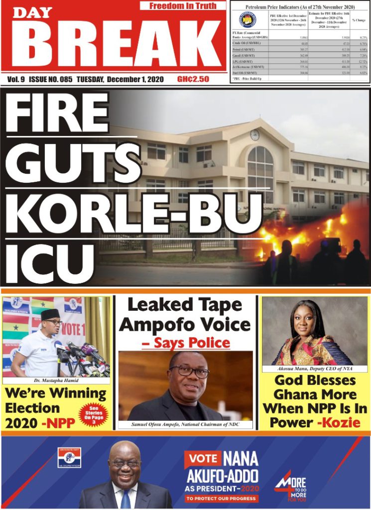Newspaper Headlines: Thursday, December 1, 2020 4 IMG 20201201 WA0005