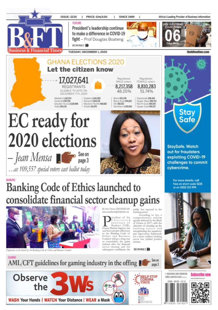 Newspaper Headlines: Thursday, December 1, 2020 5 IMG 20201201 WA0009