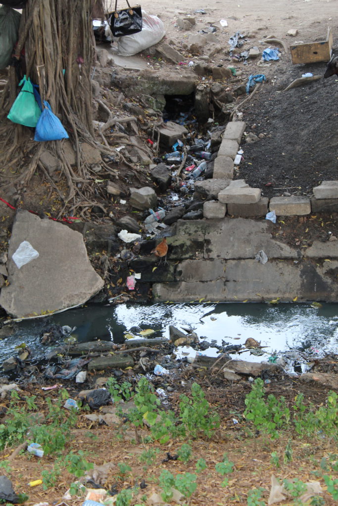 Chocked gutter in Accra / Photo by Angela Elinam Atsu