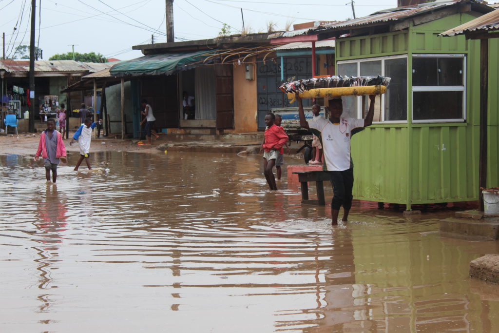 10-minutes downpour almost floods Dome residents - Photo by Patience Korkor Hesse / Adom News