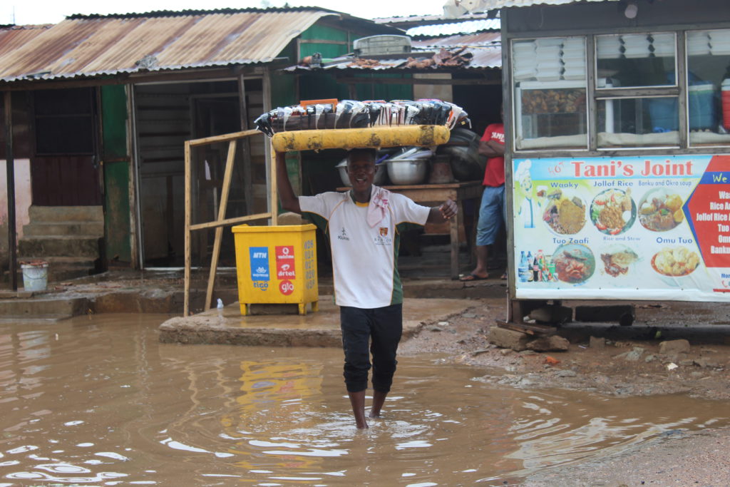 10-minutes downpour almost floods Dome residents - Photo by Patience Korkor Hesse / Adom News