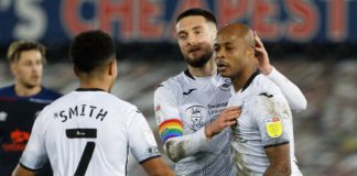 Andre Ayew with Swansea City teammates