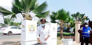 PPP Presidential Candidate, Brigitte Dzogbenuku, votes